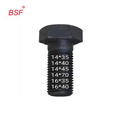 China Various Excavator BSF Black 4ocr High Tensile Strength 16*35 High Tensile Plow Track Shoe Bolts And Nuts Accessories for sale