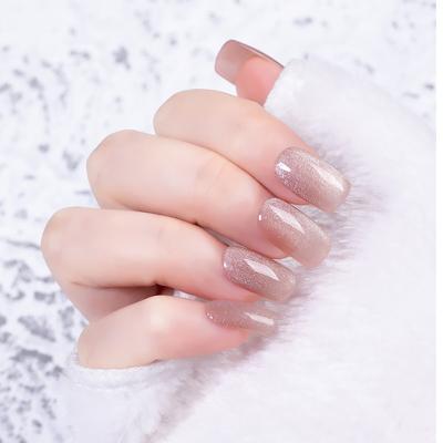 China Long Lasting Wholesale Private Label Set Kit Custom Nude Korea Brush Based Nail Art Solid Cream Cat Eye UV Gel for sale