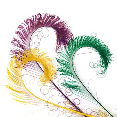 China Decoration Bleached Peacock Dyed Sword Feathers 14-16 Inch Wedding DIY Open Home Decor Hats Fashions Items Headpieces for sale