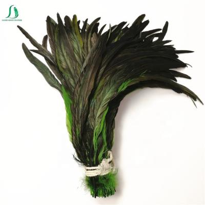 China Sexy Charming Viable Clothes Decorations Rooster Tail Feather Trim Fabric Trim Feather Fabric for sale