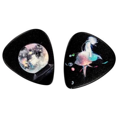 China GUITAR celluloid pick with guitar logo for sale