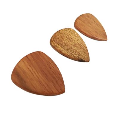 China Ukelele Nature Guitar Pick Solid Wood Plectrum for sale