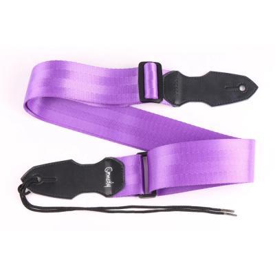 China Cheap Guitar Plain Color Good Price Seat Belt Guitar Strap for sale