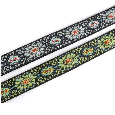 China Jacquard Weave Fashion Jacquard Weave Guitar Wholesale Adjustable Strap Custom Strap for sale