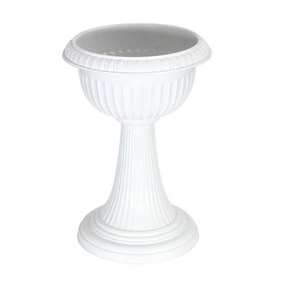 China White Flower Roman Style Plastic Pots Modern Planters Pots Wedding Pots for sale