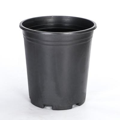 China Beautiful Modern Black Plastic Nursery Flower Pots PP Resin Pots 100 Gallon for sale