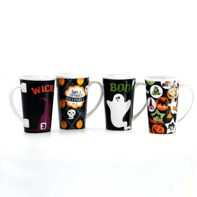 China Factory Wholesale Viable Creative Style China Mug Ceramic Coffee Mug For Sublimation Halloween Mug for sale