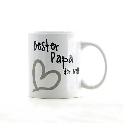 China China viable wholesale supplier hot sale customize ceramic heart handle cup&mugs for father's day for sale