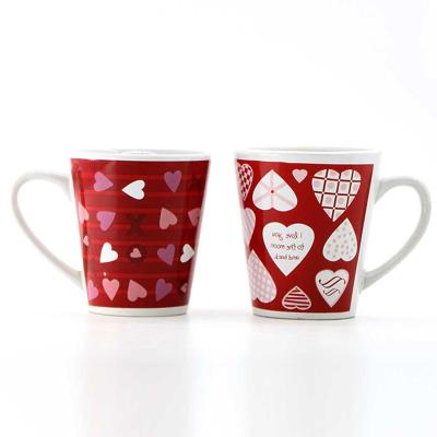 China China Sustainable Wholesale Supplier Hot And Cold Customized Hot Sale Ceramic Cup&Mugs For Valentine's Day for sale