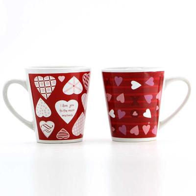 China China Supplier Customized Viable Wholesale Hot Selling Big Red Ceramic Cup&Mugs For Valentine's Day for sale