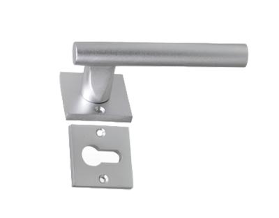 China 130 mm Modern Front Interior Door Handles Hardware with Base 50 * 50 mm HR3027 for sale