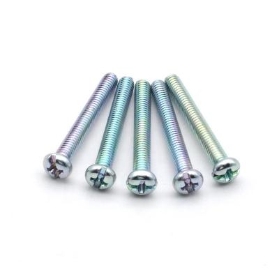 China Triangle Groove Color Zine Surface Screws Security Fasteners Customized Electrical Equipment Phillips And Slotted Driver Pan Head Security Screw for sale