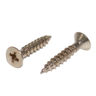 China Inch DIN 7997 Patta Round Yellow Zinc Cross Recessed Countersunk Head Tornillos Wood Screws for sale