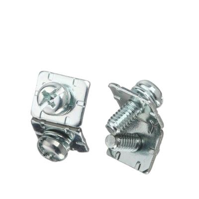 China Single Pan Slot Head Stainless Steel Sems Screw With Square Washer for sale