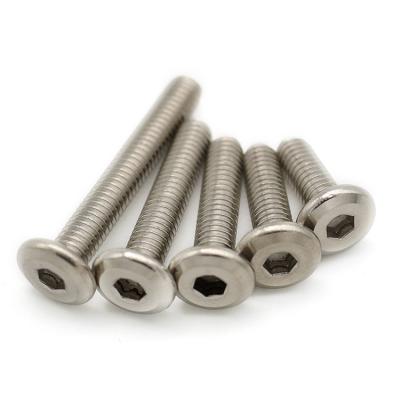 China HEX Hex Socket Flat Head Chamfered Hexagon Inner Screw Allen Internal Thread Anti-loose Locked Screws for sale