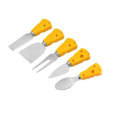 China Heat-resistant Factory wholesale cheese Shape Cutlery Set Stainless Steel Spoon Fork Knife Cute Cheese Design Cutlery Set for sale