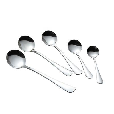 China Sustainable Factory wholesale cheap high-quality stainless steel spoon creative multi specification round spoon for sale