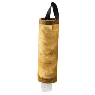 China Sustainable Hanging Folding Mesh Garbage Bag Organizer Trash Recycling Containers Plastic Waste Bag Storage for Kitchen for sale