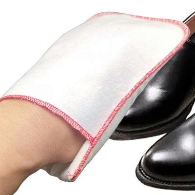 China Sustainable Factory wholesale of new products Household white thickened shoe polish cleaning cloth for sale