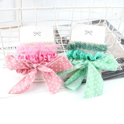 China Fashion popular hair accessories retro dot patton hair band set lovely cute ribbon girl hair bands for sale