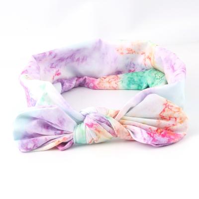 China Popular Ladies Accessories Tie Dye Printed For Face Spa Wash Headbands For Women Hair Wrap for sale