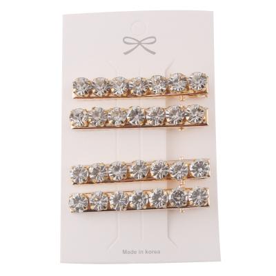 China New Style Fashionable Rhinestone Duck Clip Hair Clips For Women Girl Hair Accessories Metal Hair Clips for sale