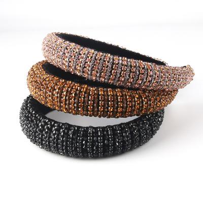 China Wholesale Fashionable Ladies Accessories Hair Band Headbands For Women Handmade Rhinestone Head Bands for sale