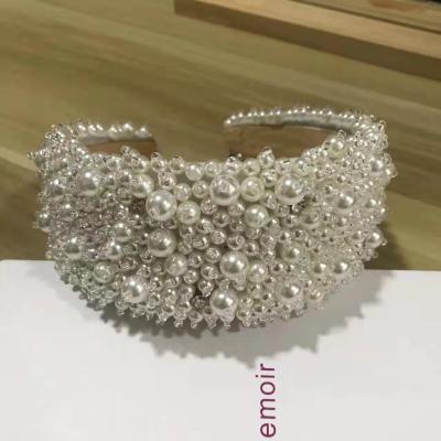 China New Style Fashion Higt Quality Pearl Hair Band Headband Hot Seling Handcrafted Trendy Hair Accessories for sale