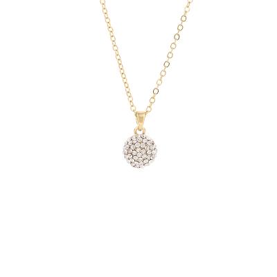 China High Quality Trendy Jewelry For Girls Round Shape Alloy Rhinestone Women Pendant Necklace for sale