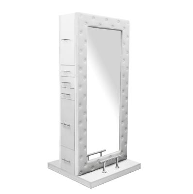 China Strong Barber Mirror Station By TV Salon Furniture Styling Station Mirror Furniture Salon for sale