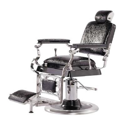 China New Modern Round Base Chrome Barber Shop Chair Salon Furniture Cheap Beauty Salon Barber Chair for sale