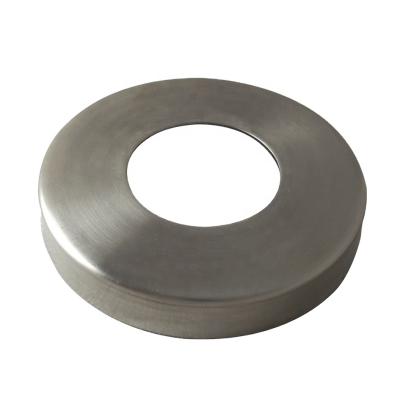 China Contemporary Stainless Steel Balustrade Round Flat Tube Base Plate Cover for sale