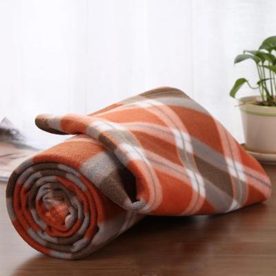 China Anti-pilling 100% Polyester Plaid Blanket Printed Picnic Fleece Blanket Price Per Scarf Cheap In Stock for sale