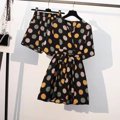 China Latest Korea Design Floral Printed Fashion Breathable 2 Pieces Set Women Dresses OC500 for sale