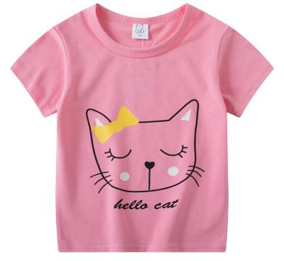 China Lovely Print Breathable Cute Design Kids Girls Boys T Shirts Kids Short Sleeve T-shirts OC286 for sale