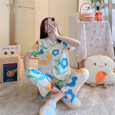 China 2022 Popular Design Lady Breathable Printed Women Pajamas OC493 for sale