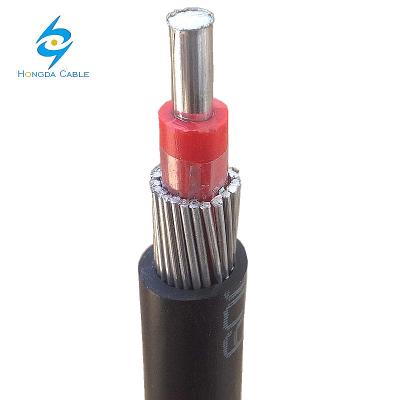 China Single Phase 10mm2 Overhead PVC Insulated Concentric Aluminum Electrical Cable for sale