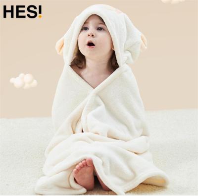 China Soft Cozy Organic Cotton Manufacturer Soft Eco-Friendly Winter Baby Wrap Sleeping Baby Blankets With Hat For Newborns for sale