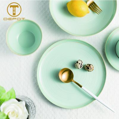 China Wholesale Stocked Porcelain Dinner Sets Ceramic Serving Trays For Ceramic Food Dish Set for sale