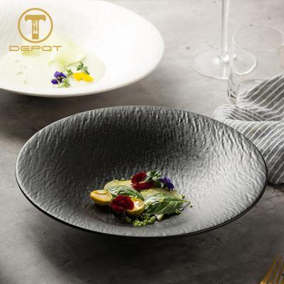 China Stocked One Stop Dinnerware Supplier Charger Ceramic Dish For Restaurant for sale