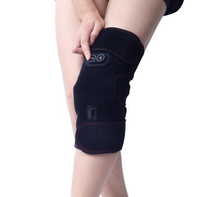 China Durable Amazon Wholesale Hot Sale Heating Massage Kneepad Black Electric Knee Brace for sale