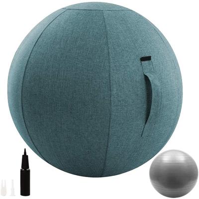 China Smooth Exercise Yoga Ball for Office and Home Muscle Training Fitness, 65cm/75cm Workout Ball with Pump and Handle for sale