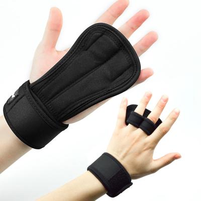 China Universal Gym Grip Palm Protectors with Wrist Support Strap for Workout Cross Training Weightlifting, for Men and Women for sale