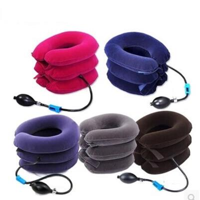 China Comfortable Breathable Adjustable Inflatable Air Neck Strap Adjustable Soft Cervical Traction Neck Traction With Low Price for sale