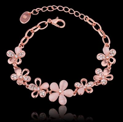 China Joyeria de moda Mal De fashionable shopping crystal ojo flower bracelets online Lucky Charm bracelet idea product websites for sale