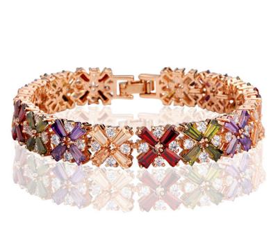 China Stylish bracelets for women products best selling braclet fashion 3AAA color Zircon crystals for sale