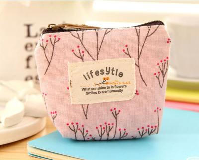 China Wholesale Durable Good Quality Cute Canvas Ladies Zipper Coin Purse For Ladies Coin Purse Wallet, Monedero de la moneda for sale