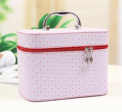 China Durable Korean Style Hot Selling Colorful Cosmetic Bag Make Up Organizer Box Beauty Case for sale