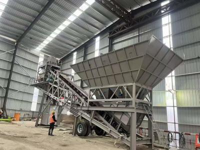 China 60 m3/h Trockenmischungsbetrieb für tragbare Zementchargen mit Schrauben-Zementsilos zu verkaufen