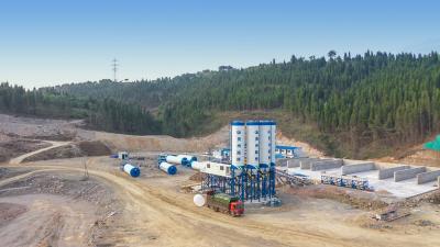 China Hzs180 Conveying Belt Concrete Mixing Plant Large-capacity Ready-Mix Concrete Batching Plant Te koop